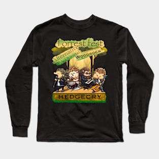 Hedgehog rocker, rock band Long Sleeve T-Shirt